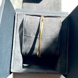David Yurman 3mm linked white and yellow gold